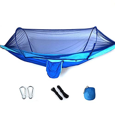 T-Day Hamaca para Camping Hammock Hamaca para Acampar Niño Adulto Grande De Nylon De Nylon Swing con Correas De árbol/Bolsa De Transporte/Mosquitera, 