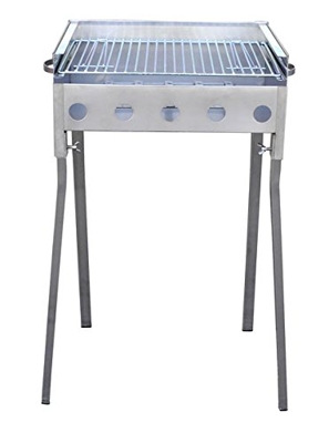 Flores Cortés 33218 Barbacoa Inoxidable, Gris, 50x33x93 cm