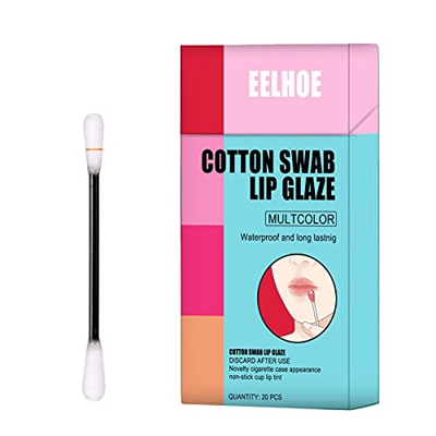 Lápiz Labial Con Hisopo De Algodón, Lápiz Labial Antiadherente Líquido Resistente Al Agua Duradero, Esmalte De Labios Mate De Larga Duración Colorido 