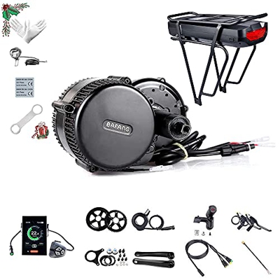 Bafang BBS01B 36V 350W Kit Mid Drive Juego de conversión de Bicicleta eléctrica Kit de Motor Central de Ebike sin o con Batería de Cuadro 10/15.6/19.2