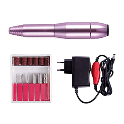 teng hong hui Polador de uñas Electric Nail Art Drill 6 Manicure Pulishing Drill bits Manicure Pulishing Machine Herramientas Pedicura Enchufe de la U en oferta