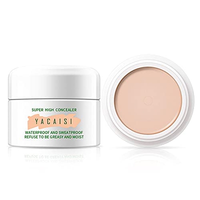 voctapat Corrector súper Alto, Crema correctora Impermeable de Cobertura Total de Larga duración para Manchas oscuras Debajo de los círculos/imperfecc