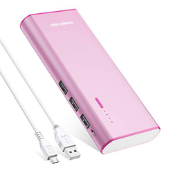Batería Externa 10000mAh (3 USB Salida, 5V 2A, Más 2.5A, con Linterna) Power Bank Compatible con iPhone iPad Samsung Xiaomi Móviles Inteligentes y Tab precio