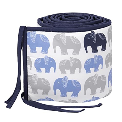 Forro De Cuna para Bebé, Forro Acolchado para Cuna De Bebé, Almohadillas De Parachoques para Forro De Cuna para Bebé, Protector De Forro De Algodón An