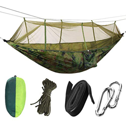 MYBOON Cama Colgante portátil de Alta Resistencia de la Hamaca del paracaídas Que acampa con la mosquitera en oferta