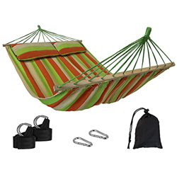 BB Sport Hamaca con Barra CIBAO Incluye 2 Cojines Superficie 240 x 150 cm en Muchos Colores Capacidad de Carga 300 kg para 2 Personas, Color:Sri Lanka precio