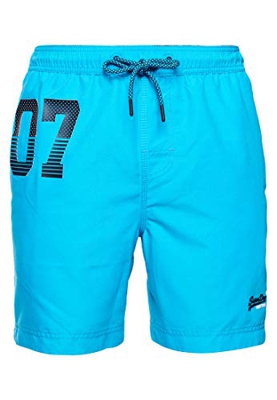Superdry Waterpolo Swim Short Pantalones Cortos, Azul (Océano Blue Ab3), X-Small para Hombre