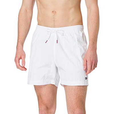 Tommy Hilfiger Slim Fit Mid Length Swim Shorts Bañador, Blanco (White), XXL para Hombre