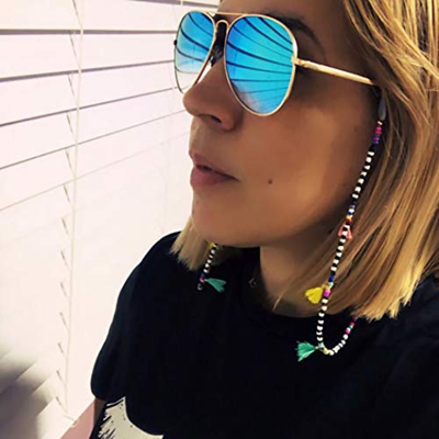 Bohend Boho Cadena de gafas de sol bohemio Talón Borlas Cadena de anteojos Talón Accesorios para gafas por Las mujeres y las niñas