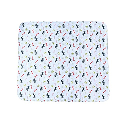 CHENGHAN Pastel de orina Reutilizable Pista de orina Lavable Cat Pañal Mat 3 Capa Absorbente Perros Pañales Pads Hueso Paw Imprimir for Sofá Cama (Col