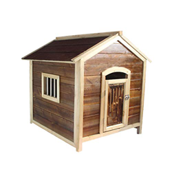Perrera para Perros Gatos Lluvia al aire libre Casa de perro Casa de madera maciza Para mascotas Villa Invierno Cálido Verano Fresco Mascota Nido Casa en oferta