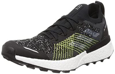 adidas Terrex Two Ultra PRIMEBLUE, Zapatillas para Carreras de montaña Hombre, Core Black/FTWR White/Solar Yellow, 44 2/3 EU