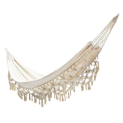 hamacas portátiles Hamaca Sillas Columpio Jardín al aire libre Hogar Blanco Cuerda de algodón Marruecos Macramé Hamaca Sillas Columpio Patio Ocio Cama