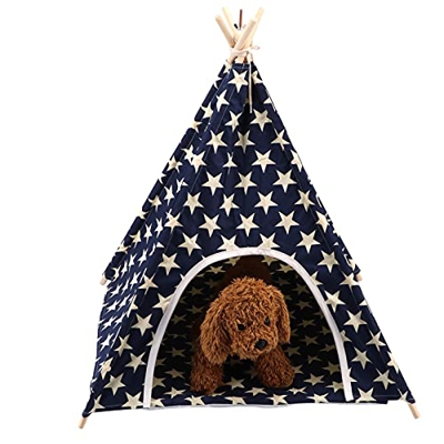 Mascotas Plegables Tipi Interior y Exterior Carpa para Mascotas Cama para Perros Lavable Casa de Juegos