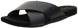 Timberland Seaton Bay Cross Strap Slide, Sandalias Hombre, Negro (Black Leather), 43 EU características