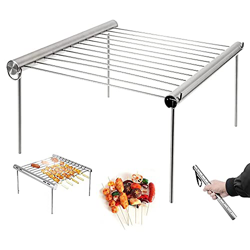 Parrilla Barbacoa Plegable Portátil, Parrilla Barbacoa Plegable Aire Libre, Aire Libre Mini Soporte Barbacoa, Plegable Gran Capacidad para Viajes Casa en oferta