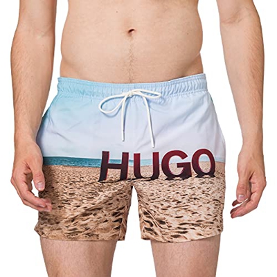 Hugo Boss Beech Baador para Hombre, Open Blue468, M