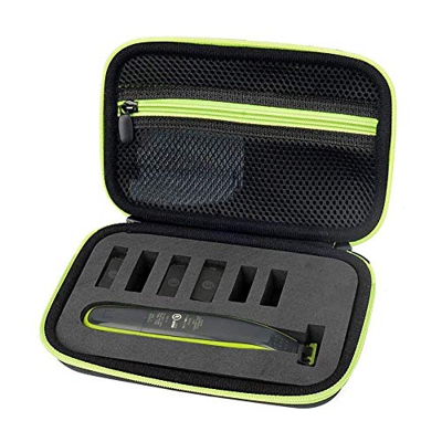 Estuche portátil para afeitadora, bolsa de viaje, bolsa de almacenamiento con soporte para afeitadora EVA a prueba de golpes para Philips OneBlade