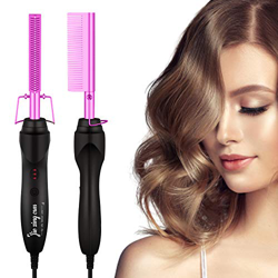 Cepillo alisador de pelo, 2 en 1, peine eléctrico, alisador con tecnología iónica, plancha de pelo de cerámica, plancha para cabello húmedo y seco precio