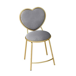 Silla De Tocador Silla De Maquillaje Silla De Metal Silla De Terciopelo Sillas De Tocador con Respaldos En Forma De Corazón Sillas De Tocador para Dor precio