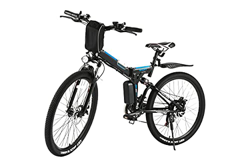 Bicicleta de Montaña Eléctrica de 26 Pulgadas con Batería de 36V 8Ah, 21 Velocidades Bicicleta de Montaña Eléctrica para Mujeres y Hombres con Batería en oferta