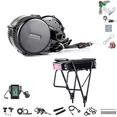 Bafang Electric Bike Mid Drive Motor Motor Medio de manivela BBS02B 36V 500W DIY Kit de conversión de Bicicleta sin o con batería de Cuadro 15.6/19.2/