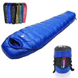 Anyoo 800 Fill Power Goose Down Saco de Dormir liviano Impermeable portátil de 32 F, Cierre con Cremallera para Hacer un Doble, IR de excursión al Air precio