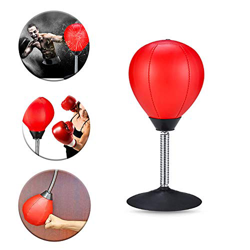 Watenkliy Punchingball mesa de escritorio, pera de boxeo, bola de boxeo para la oficina, para aliviar la frustración y aliviar el estrés, con inflador características