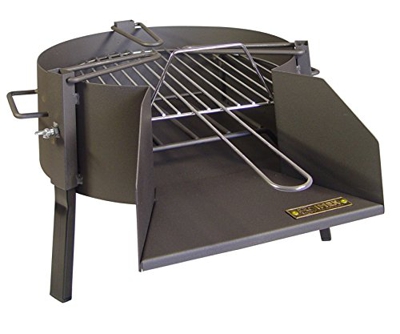 IMEX EL ZORRO Barbacoa Sobremesa con Parrilla Cincada, Negro, 40x53x31 cm, 71424.0
