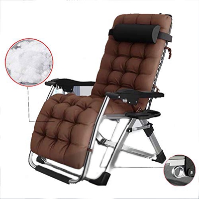 Al aire libre silla reclinable de gravedad cero con Cup Holder, extra ancho reclinable ajustable para Terraza Jardín Beach Pool, puede soportar 200 Kg