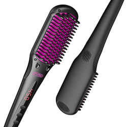 TYMO Cepillo alisador iónico, cepillo alisador iónico mejorado con 16 niveles de calor para cabello sedoso sin efecto encrespado, antiquemaduras y apa precio