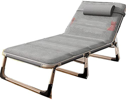 LPIJN Silla al Aire Libre de Gravedad Cero Cama Plegable Individual sillón reclinable Simple para el Almuerzo para el hogar Cama de Camping portátil p en oferta