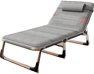 LPIJN Silla al Aire Libre de Gravedad Cero Cama Plegable Individual sillón reclinable Simple para el Almuerzo para el hogar Cama de Camping portátil p