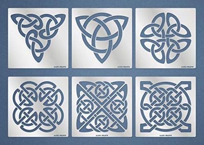 Aleks Melnyk Stencil - Sacred Geometry, Celtic Knot (Conjunto Nudo celta # 2)
