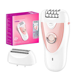 Depiladora eléctrica inalámbrica 2 en 1 recargable para mujer, afeitadora facial y conjunto de bikini para cuerpo de bikini íntimo con luz, idea de re características