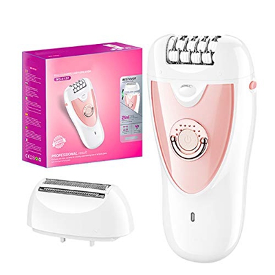 Depiladora eléctrica inalámbrica 2 en 1 recargable para mujer, afeitadora facial y conjunto de bikini para cuerpo de bikini íntimo con luz, idea de re