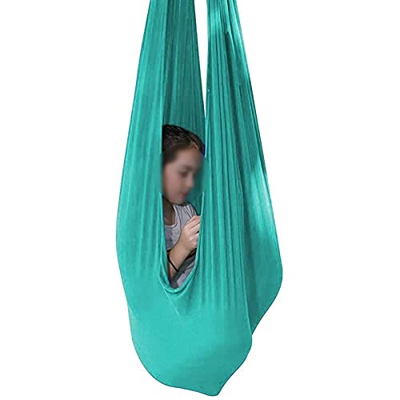 FANGMING Columpio sensorial Interior para niños con Hardware de Montaje, Ropa Colgante Silla Hamaca Acurrucarse Abrazar Lycra Pod Terapia Columpios