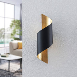 Lindby Chenotara aplique en negro y oro en oferta
