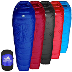 Hyke & Byke Quandary -10ºC Saco de Dormir de Plumón - Saco de Dormir Adulto Momia con Base ClusterLoft Ligero para Excursiones y Camping – Camping Acc en oferta