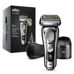 Braun Series 9 Pro Afeitadora Eléctrica Hombre, Máquina de Afeitar Barba con Recortadora ProLift y Cabezal 4en1, Uso en Seco y Mojado, Centro de Limpi en oferta