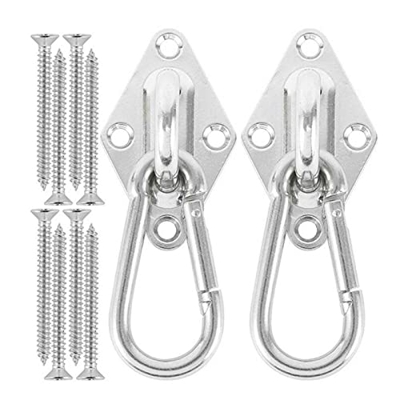 EWQK Suspensión de Acero Inoxidable Hamaca de Montaje con Montaje de Techo Soporte de Trapecio Swing Kit Panchas para Hamaca Silla Colgante de Yoga aé