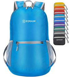 ZOMAKE Mochila Plegable Ligera 20L, Mochilas Pequeñas para Hombre Mujer, Mochilas Compacta para Viajar Senderismo(Azul Claro) precio