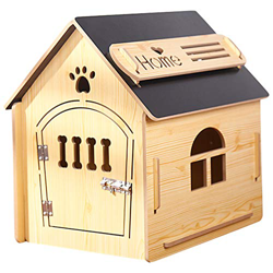 Casa de Madera para Perros I Casa para Perros de Interior I Lugar para Dormir para Las Mascotas I Repelente al Agua y Estable I Varios tamaños y Color en oferta
