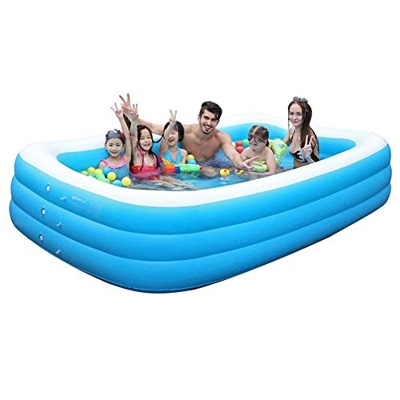GAOTTINGSD Piscinas Hinchable Swim Centro Familiar Piscina Inflable, Rectangular Piscina for niños, fácil de Montar, Azul, Gigante Piscina, Plegable y