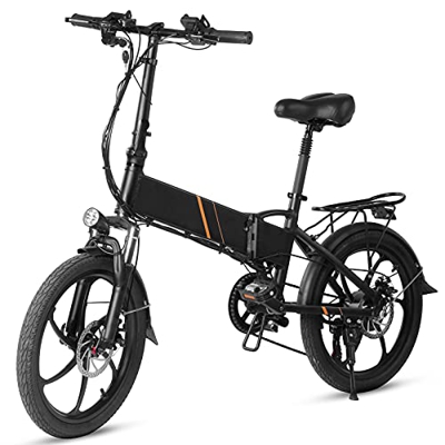 20 Pulgadas Bicicleta eléctrica Fest-nighj de Asistencia eléctrica Plegable Ciclomotor E-Bike 350W 10.4AH Batería Alcance de 80 km para desplazamiento
