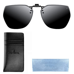 CREYESTAL Clip Gafas de Sol Polarizadas, Clip para Gafas para Sol, Clip Solar, Abatible y Ultraligero, Hombre, Mujer, 100% Anti-UV, Certificado CE en oferta