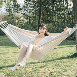 Hamaca para Camping Hammock Canvas Camping Hamcock Double & Single Portable Hammocks Diseño Anti-rollover Para Mochileros Viajes Playa Patio Patio Pat precio