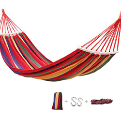 Hamaca para Camping Hammock Hamaca De Acampar Engrosada De La Tela De Lona Duradera De La Lona De La Luna Anti-rollover Con La Cuerda De La Corbata Y  en oferta