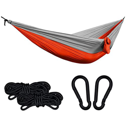 T-Day Hamaca para Camping Hammock Hamaca De Campamento único Hamacas De Paracaídas De Nylon con Correas Colgantes para Mochileros Viajes Playa Camping características