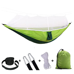 Hamaca para Camping Hammock Hamaca De Doble Campamento con Cuerdas Colgantes Portátil Liviano Nylon Paracaídas Hamacas para Mochileros Viajes Playa Pa precio